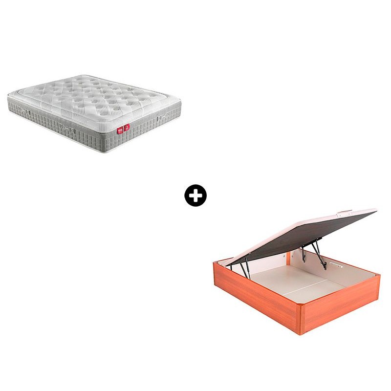 Pack Colchón de muelles ensacados Adapt-Tech-Sleep de Pikolin + Canapé Abatible Madera Maxibox de ColchonVip